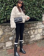 ZARA GIACCA CROPPED PELLICCIA