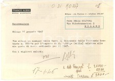 1947 MILANO Architetto Franco