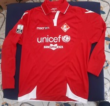 *Maglia calcio Piacenza - Zenoni 27 misura L Match Worn Sponsor Tecnico Macron