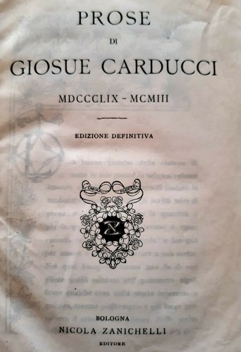 Prose giosue carducci - di, giosue'