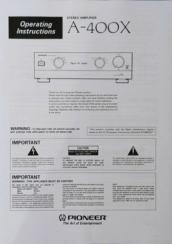 Pioneer 400x amplificatore - a-400x,