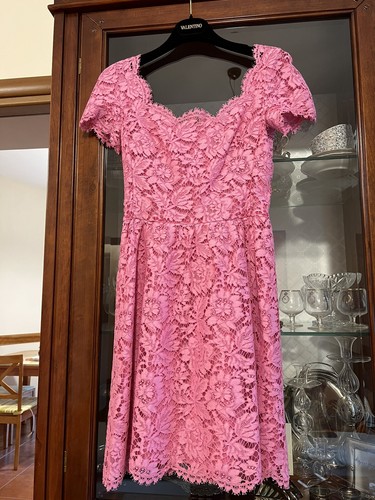 Valentino abito pizzo rosa - abito,