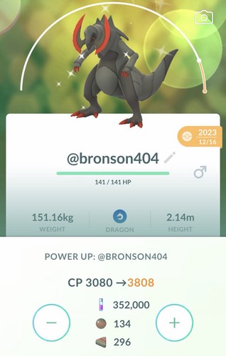 Shiny haxorus lv50 - shiny,