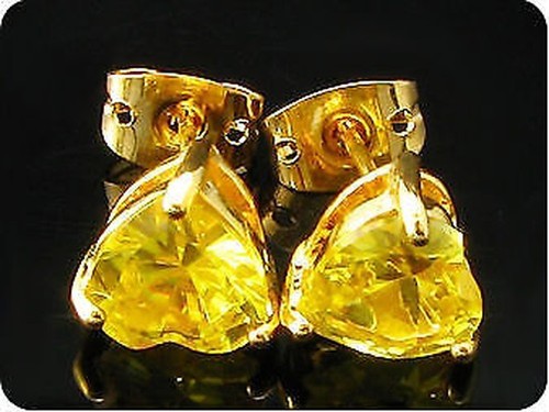 Orecchini topazio giallo 2x7 - orecchini,