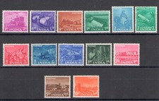 1955 INDIA - Piano quinquennale, Stanley Gibbons n. 354-371, MNH** (non