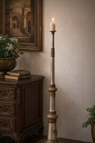 Candelabro antico metallo - antico,