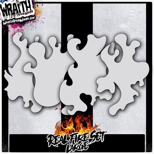 Real fire stencil set - real,