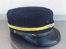 Berretto vintage da Ferroviere in panno blu