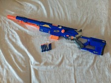 Nerf Longstrike CS-6 quasi completo di caricatore da 6 e 6 freccette 