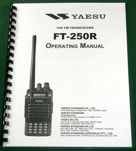 Yaesu 250r manuale di - ft-250r,