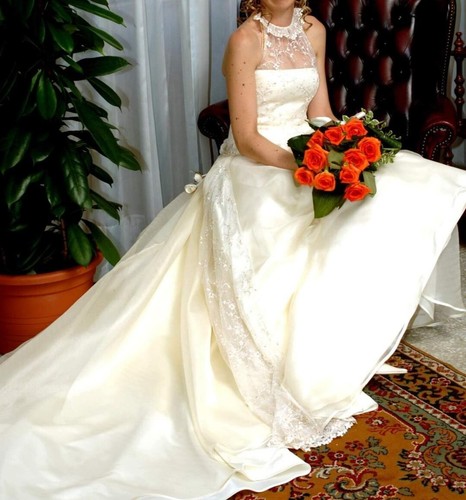 Abito sposa intero beige - abito,