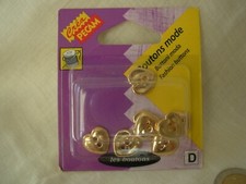 Bottoni Dorati Cuore Créa