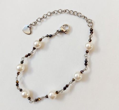 Bracciale acciaio con - in,