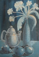 Quadro vintage modernista olio