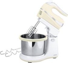 Sbattitore elettrico Mixer con Ciotola Acciaio 500 watt Crema Zephir ZHC467C