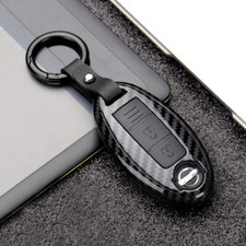 Per Nissan Qashqai X-Trail 2014-20 guscio rigido CARBON+custodia silicone chiave