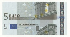 5 EURO  ERRORE DI STAMPA  2002 FDS