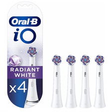 4X Oral-B iO Radiant White Testine Ricambio – 4 Pezzi Originali Sbiancanti