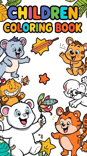 Libro colorare per bambini - libro,