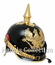 Elmetto tedesco prussiano Pickelhaube ottone a punta prima guerra mondiale...