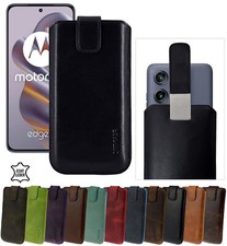 Suncase Custodia Vera Pelle Cellulare Case per Motorola Edge 50 Neo 5G