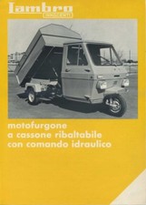 DEPLIANT BROCHURE INNOCENTI LAMBRETTA MOTOCARRO LAMBRO RIBALTABILE (E17)