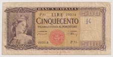 Banconote Italia 500 lire