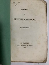 Giuseppe Campagna POESIE 1849