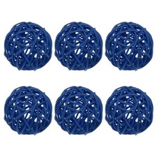 6pz palline di vimini e rattan