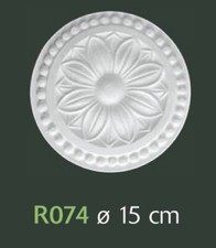 Rosone in gesso bianco per