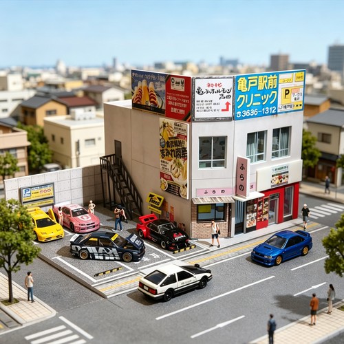 Diorama garage strade - diorama,