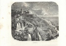 Stampa antica TIVOLI veduta