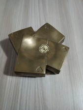 Porta Carte Da Gioco Ottone Vintage Carte Poker