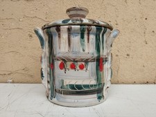 ANTICO VASO ALBARELLO DESIGN POLICROMO IN CERAMICA M FENICE ALBISOLA H cm.13