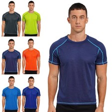 T-shirt uomo protezione UV nuoto UPF 50+ manica corta per nuoto running