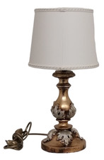 Lampada Lumetto Rococo con Paralume Vela Rosso - h40 cm