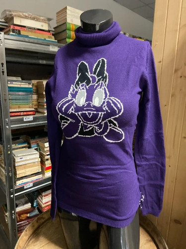 Maglia dolcevita viola