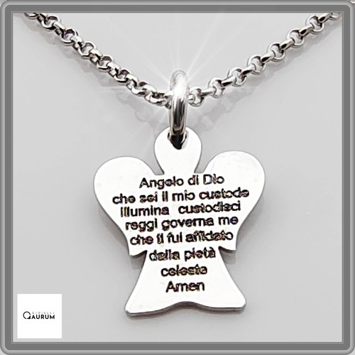 Collana argento 925 angelo - collana,