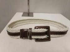 WEEKEND MAX MARA Cintura pelle e tessuto intrecciato leather belt 105 cm 