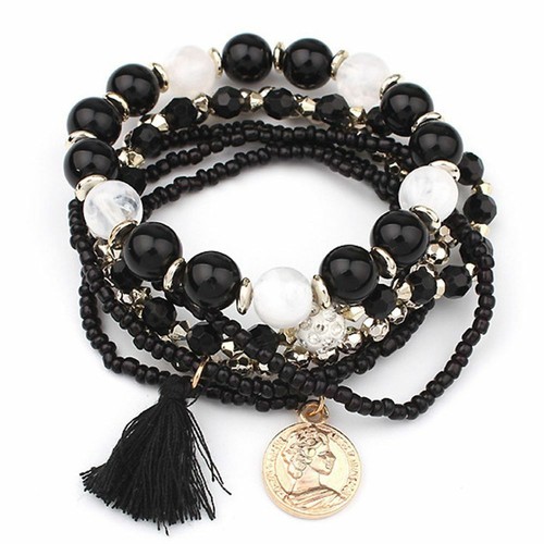Bracciale moda donna nero - donna,