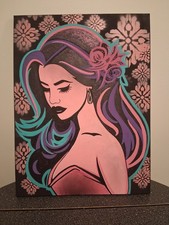 Ritratto di ragazza rosa -