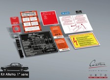 KIT ADESIVI per VANO MOTORE ALFA ROMEO ALFETTA prima serie - 11 adesivi