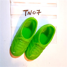 TN07 - BARBIE / CHRISTIE  BENETTON 1990 - scarpe sneakers verde originale