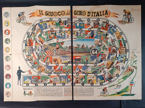 Gioco vintage giro - gioco, d'italia