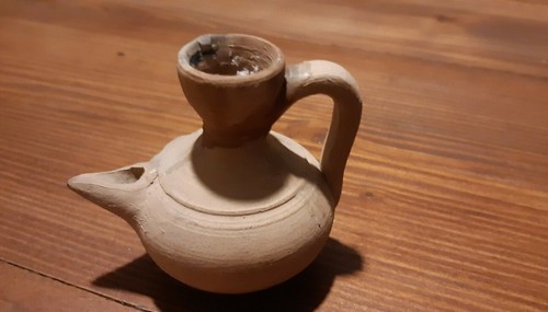 Antica lucerna olio in - lucerna,