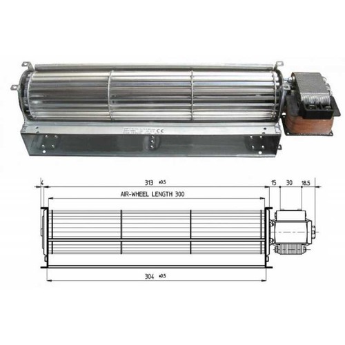 Ventilatore tangenziale stufa