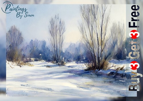 Paesaggio invernale - , 5"x7"