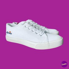 ELLESSE Sneakers basse da donna in tela vulcanizzata, bianco su bianco, UK 9 | EU 43