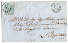 SCANSANO , Grosseto , 1864 , annullo ducale su c.15 DLR , sovrascritta .