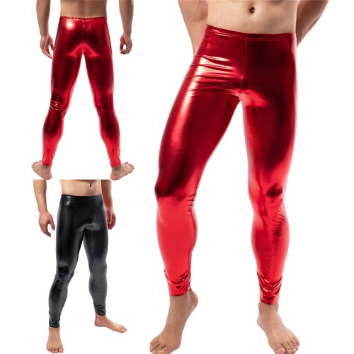 Leggings uomo ecopelle skinny
